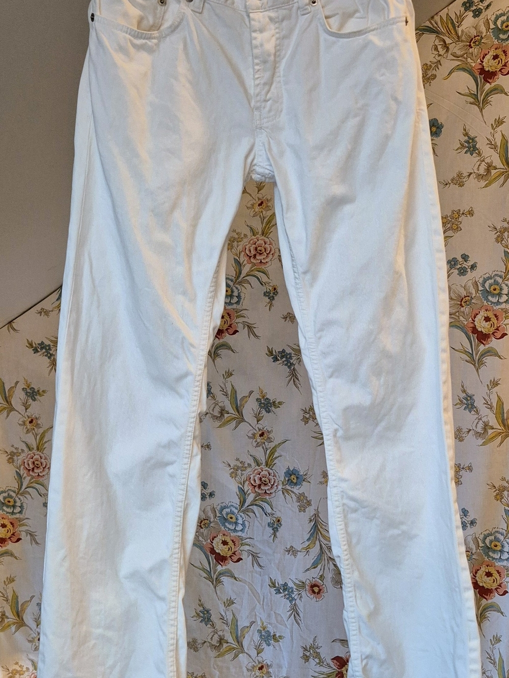 Y2k Prada Mens White Classic Fit Jeans